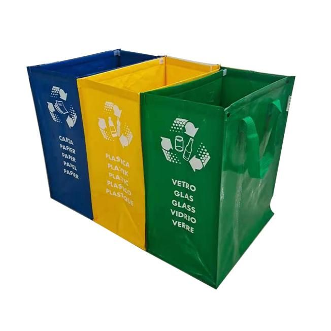 Garden Waste Bags with Handles PP Reusable Garden Leaves Storage Bags Leaf Trash Garbage Organizer Lawn Yard Leaf Waste Container Garden Tool Bags