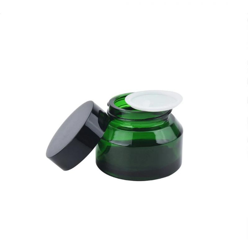 Cosmetic Packaging 20ml Colorful Round Glass Cream Jar with Screw Plastic Top