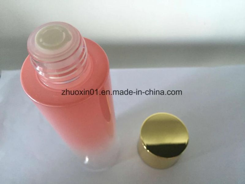 Wholesale 100ml Pink Gradient Color Water Bottle with Golden Screw Cap