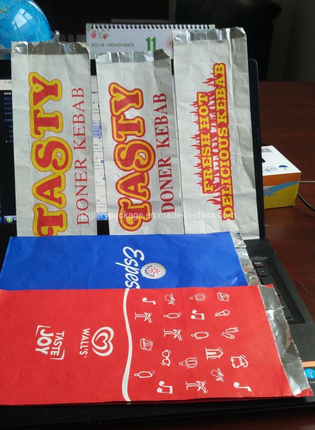 Aluminium Foil Lined Food Packaging Kebab Paper Bags