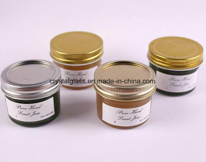 Wide Mouth Baby Food Glass Mason Jam Caviar Jars with Metal Lid 8oz 16oz