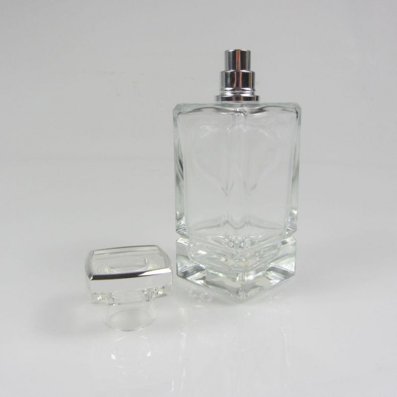 Design Recyclable Cosmetic Perfume Clear Glass Bottles