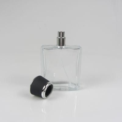 Clear Empty Square Shape Glass Spray Perfume Bottle 100ml