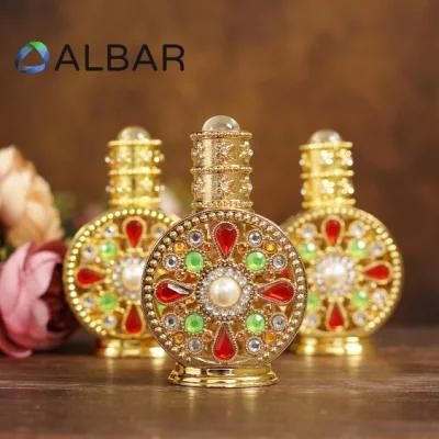 Arabian Attar Oud Zinc Perfume Bottles for Essential Oil Face Care with Metal Bottom