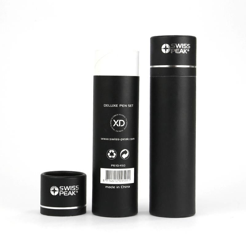 Manufacturer Full Black Printed Paper packaging Tube