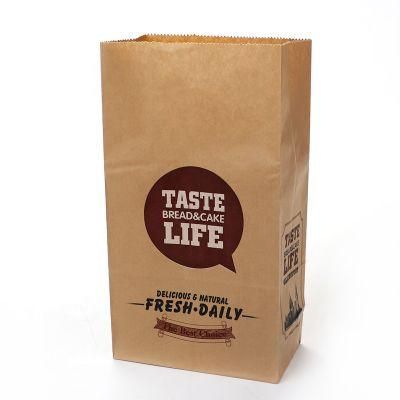 Food Packaging Lunch Brown and White Kraft Paper Bags