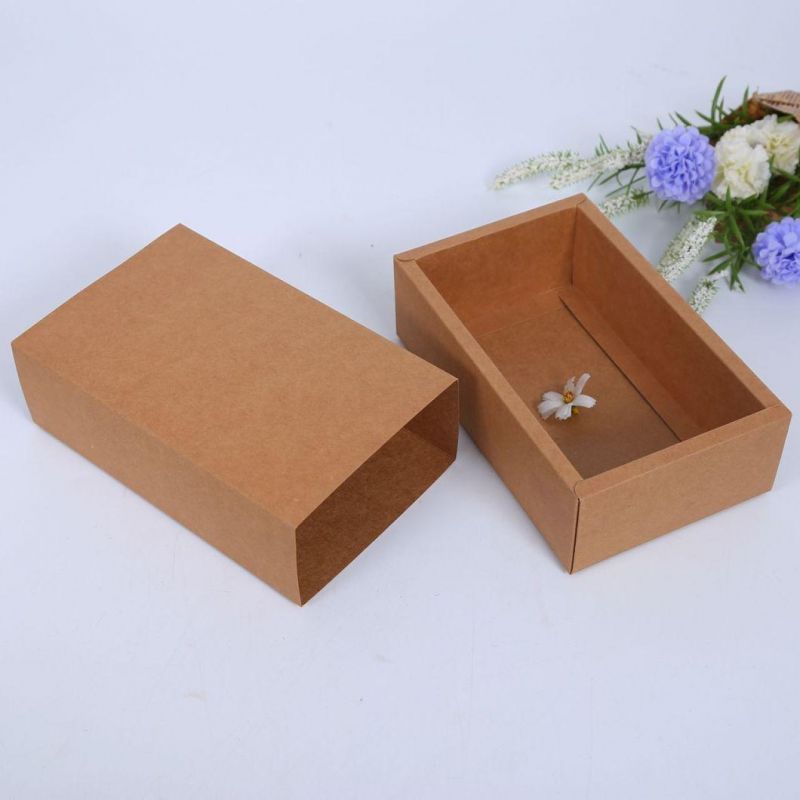 Custom Paper Drawer Bottle Brown Kraft Paper Packaging Box