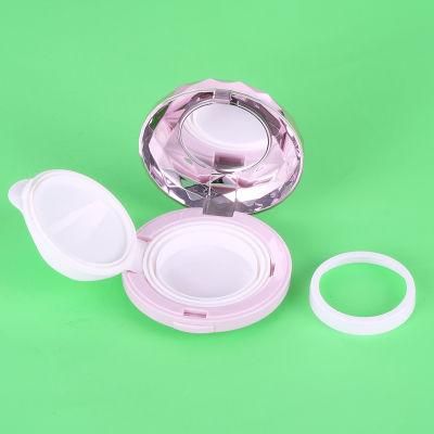 Latest Design Luxury Colorful Elegant Round Empty Plastic Case Air Cushion Powder Case for Makeup Case