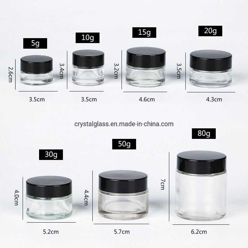 5g-50g Frosted Glass Cream Jar Cosmetic Packing Jar