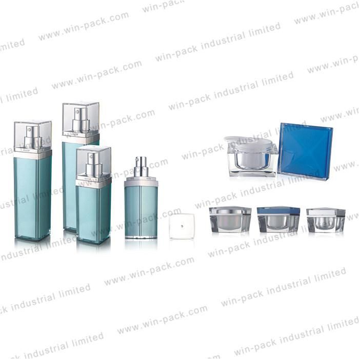 Luxury 150ml Acrylic Pump Lotion Bottle for Facial Care Square Lotion Acrylic Bottle