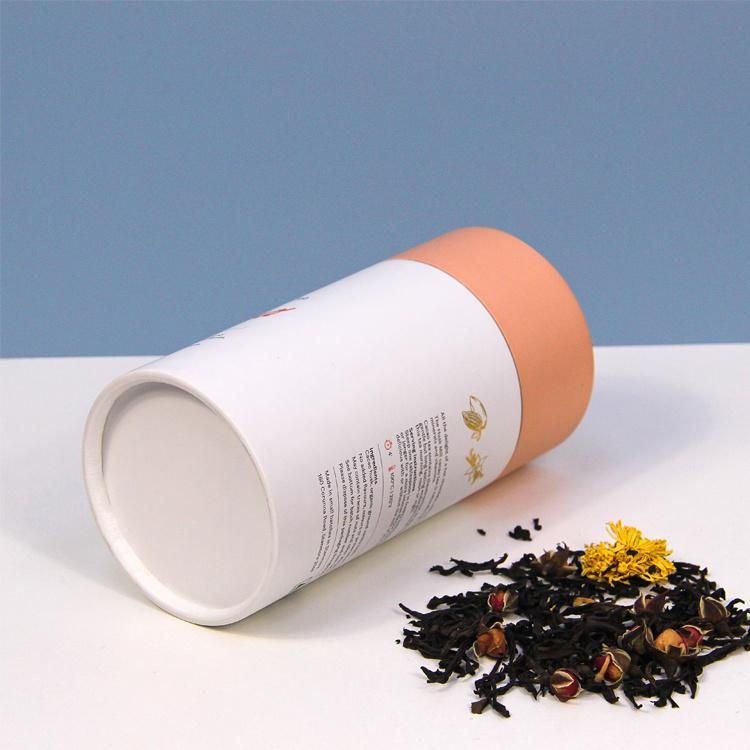Firstsail Luxury Printed Push up Honey Bottle Dry Fruit Lemon Tea Cans Paper Tube Canister for Food Packaging