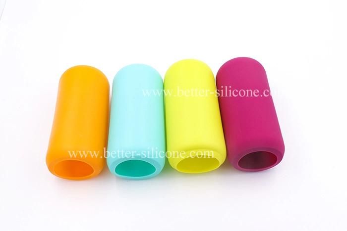 Custom Personalized Reusable Embossed Logo Silicone Bottle Sleeve