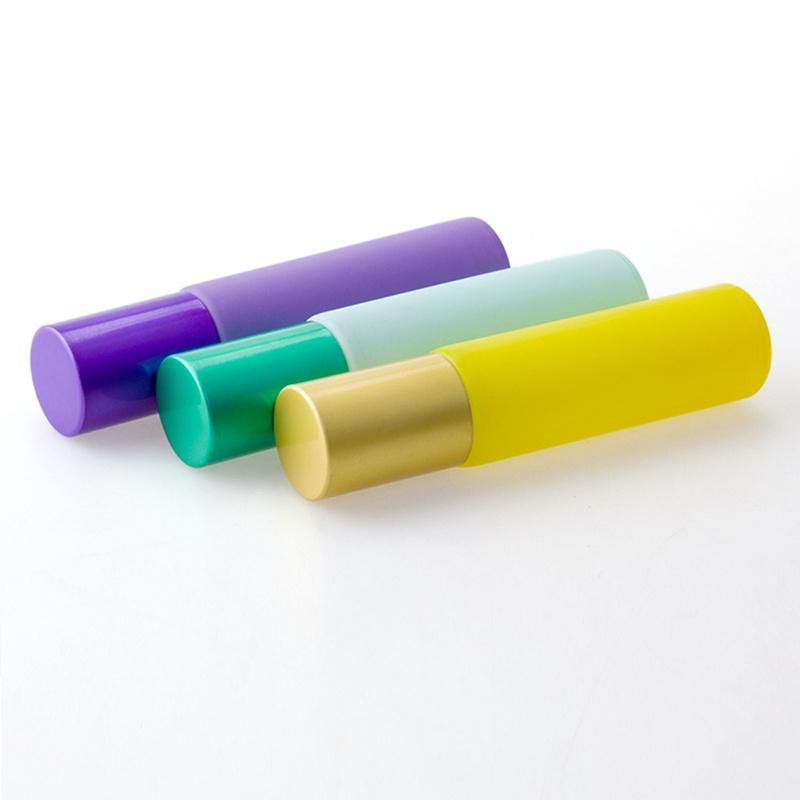 Colorful 10ml High Quality Jade Roll on Bottle Frosted Glass Essential Oil Perfume Roller Bottle Fragrance Bottle