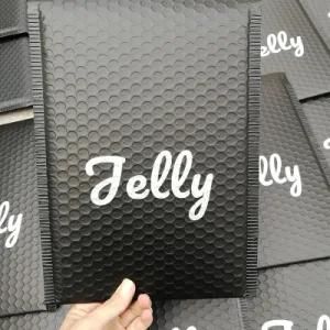 E-Eommerce Courier Bag Custom Strong Self Adhesive Aluminum Foil Shipping Packaging Matte Poly Black Bubble Mailer