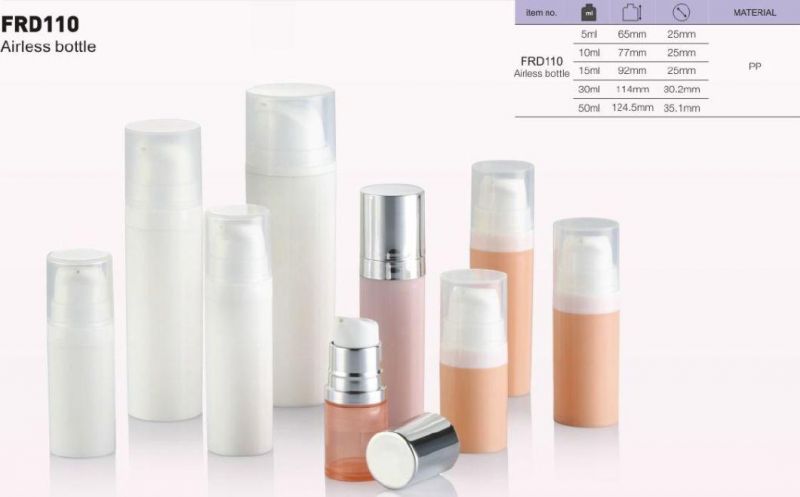 Press Down Airless Serum Bottle Lotion Cosmetic Packaging Plastic Eye Cream Airless Bottle