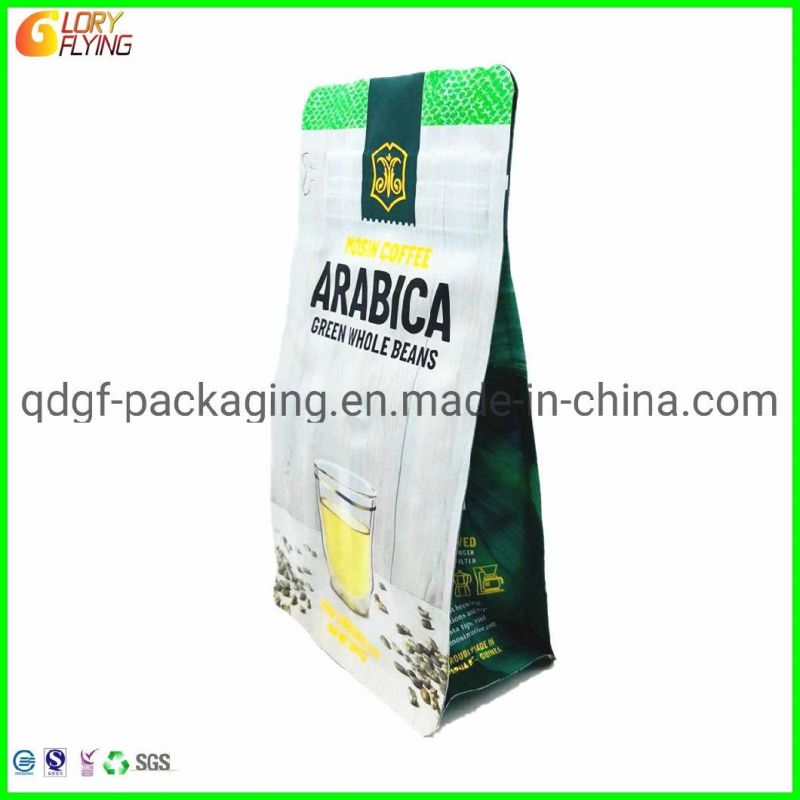 Biodegradable Plastic Packing Bag with Zipper for Coffee Packaging