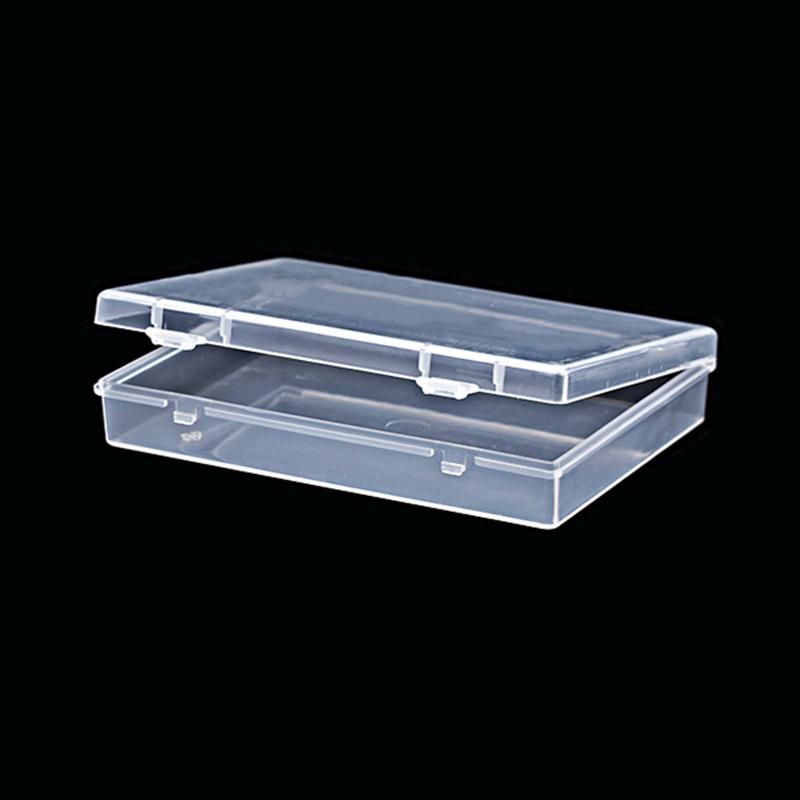 Custom Design Attached Lid Clear Plastic Container Enclosure Storage Bins Packaging