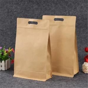 Wide Use Lunch Kraft Paper Bag Waterproof Kraft Paper Bag with Handle