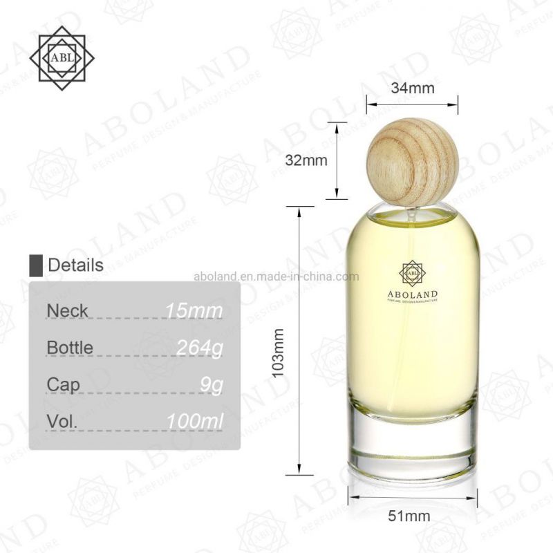 New Design of Cylindrical Bottle Wholesale 100ml Cosmetic Glass Bottle