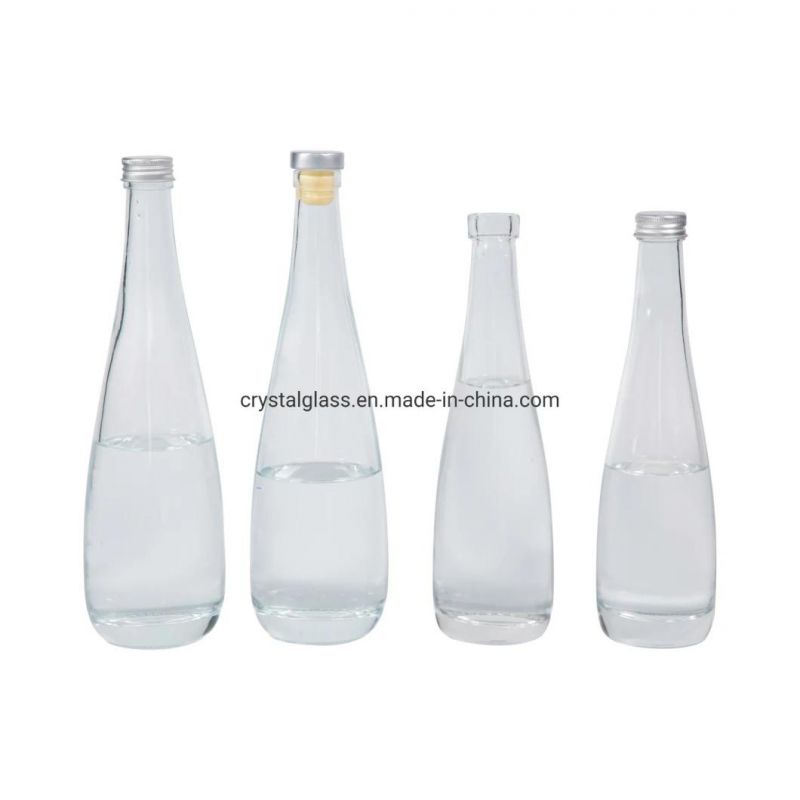 250ml 500ml 750ml 1000ml Clear Glass Bottle with Stopper for Beverage and Juice Water Bottle