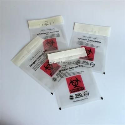 Factory 7X11 Inch 95kpa Biohazard Transport Specimen Bags