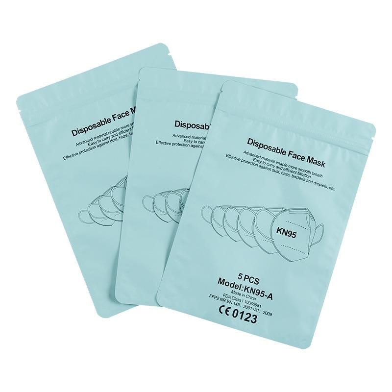 Disposable Resealable Ziplock Face Mask Bag Plastic Packaging Bag