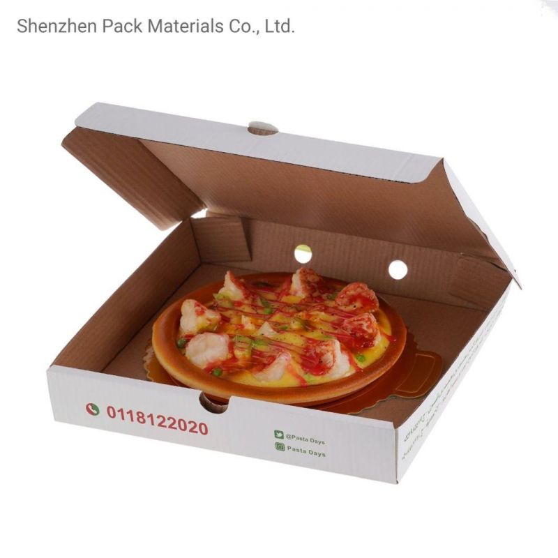 Pizza Cake Customized Recyclable Custom Fast Chips Food Grade Bacon Onion Packaging Paper Box