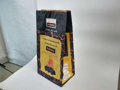 10kg 15kg 8lb 35lb Hardwood Lump Charcoal Coal Packing Paper Bag BBQ 2kg 3kg 5kg Charcoal Bags Adhesive for Coal Briquette