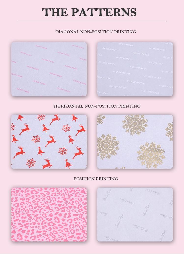 Custom Logo Pattern Wrapping Tissue Paper Sheet Gift Wrapping Paper for Wine Phone Clothes