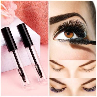 Custom 10ml Plastic Cosmetic Packaging Eyelash Serum Lip Gloss Mascara Wand Tube with Brush