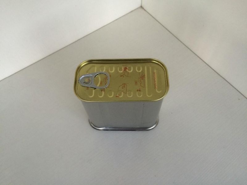 Empty Rectangular Food Tin Can for 340g Luncheon Meat