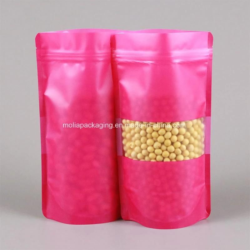 Recyclable Food Grade D2w Biodegradable Stand up Zipper Bag with Clear Window