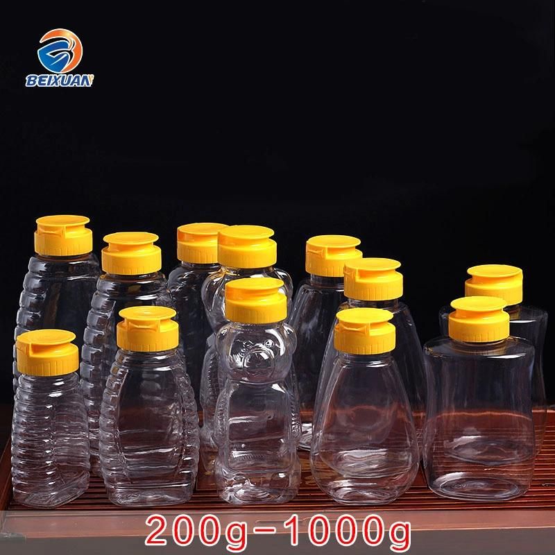 Good Quality 8oz 180ml Thick Plastic Pet Honey Bottle with Lid Custom Printing