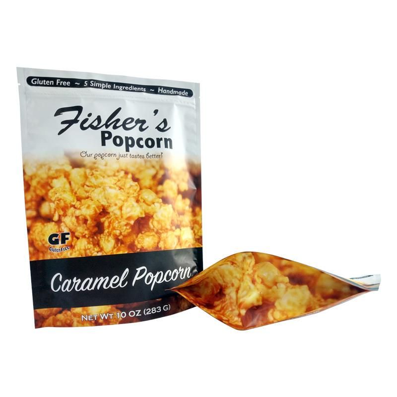 Custom Printed Popcorn Plastic Food Packaging Pouches Zip Lock Pouch