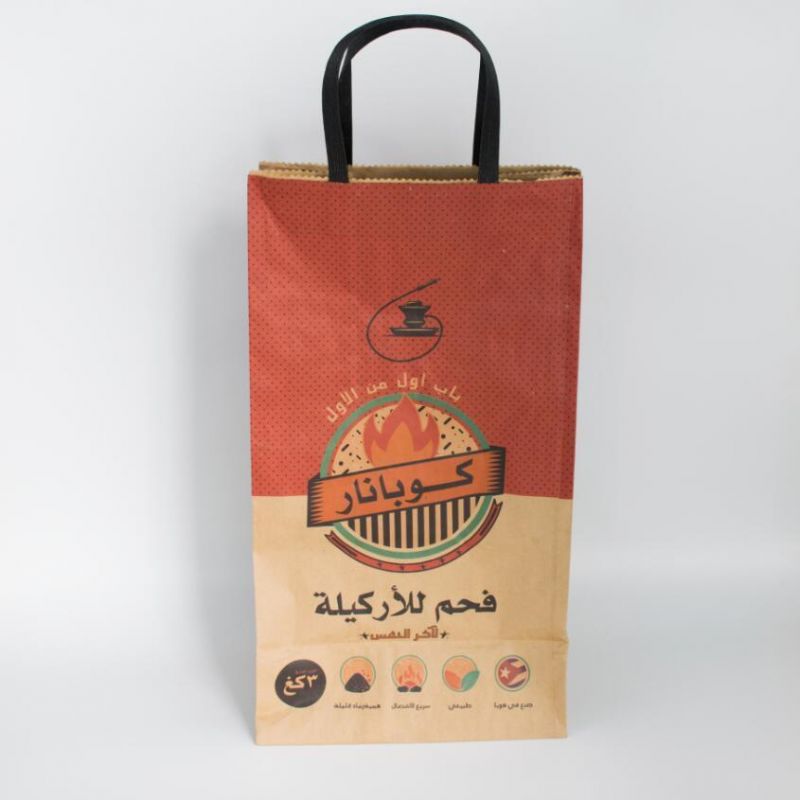 3kg 5kg BBQ Bag Hardwood Lump Charcoal Paper Bag