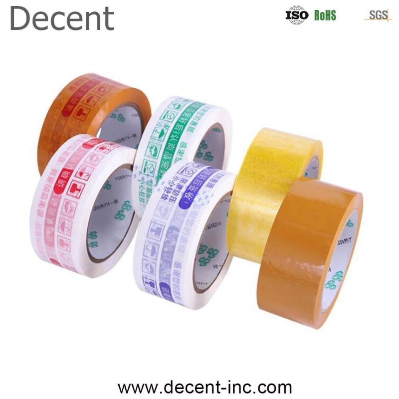 Dongguan Decent Custom BOPP Adhesive Printed Fragile Packing Tape BOPP Packaging Tapes for Sealing Box 