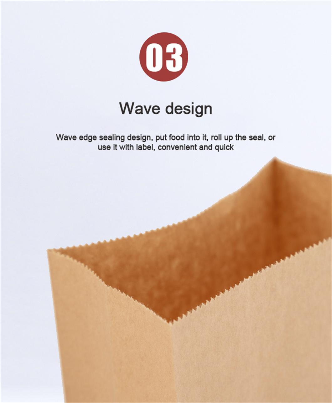 Promotional Recyclable Restaurant Kraft Takeaway Kraft Disposable Bag