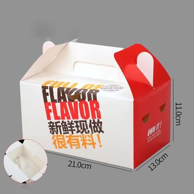 Wholesale Custom Burger Fried Chip Chicken French Fries Donut Pastry Bakery Lunch Takeaway Fast Food Packaging Hamburger Take Away out Snack Paper Meal Bag Box