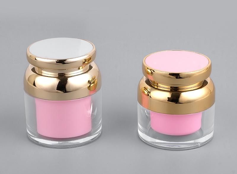 in Stock Pink Silver Hot Sale 30g 50g Luxury Cream Jar Cosmetic Plastic Acrylic Jar Container