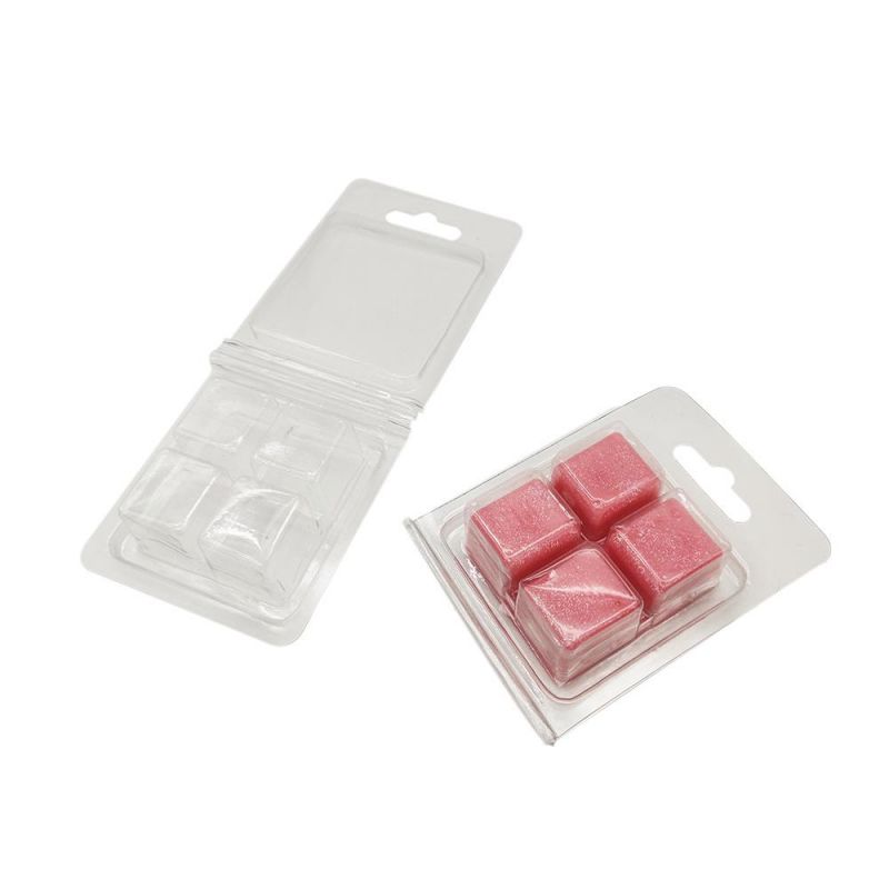 Custom Size Clear Pet Blister Plastic Tray Wax Melts Clamshell Packaging