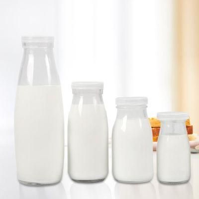 500ml Fresh Milk Bottle Milk Glass Bottle with Lug Lid