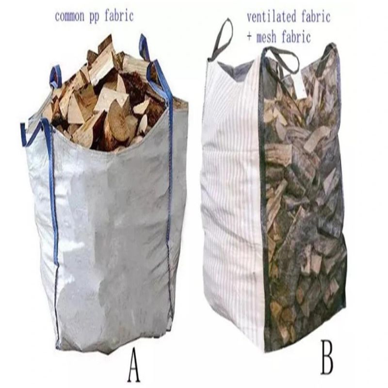 Flexible Container Woven PP Breathable Big Bag Mesh Bag for Firewood Agriculture Usage