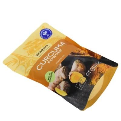 Custom Printing Plastic Stand up Food Pouch Curcuma Powder Packaging Bag