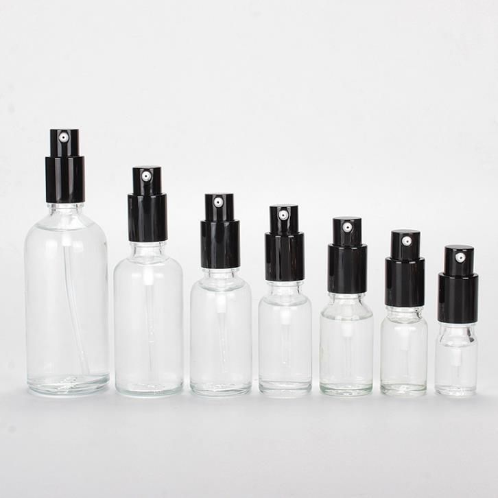 50ml 100ml Refillable Cosmetic Glass Bottle Essential Oil Lotion Pump Bottle Wholesale