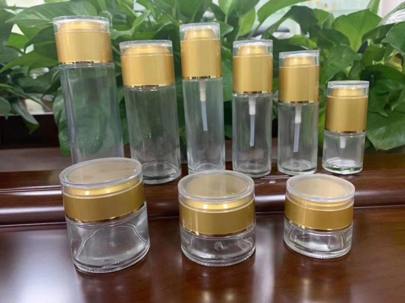 Ds001 Cosmetic Bottles Skin Care Packaging Sets and Jars Glass  Have Stock