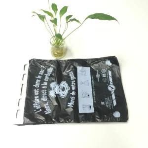 New Design Biodegradable Plastic Black Dog Poop Waste Wicket Trash Bag