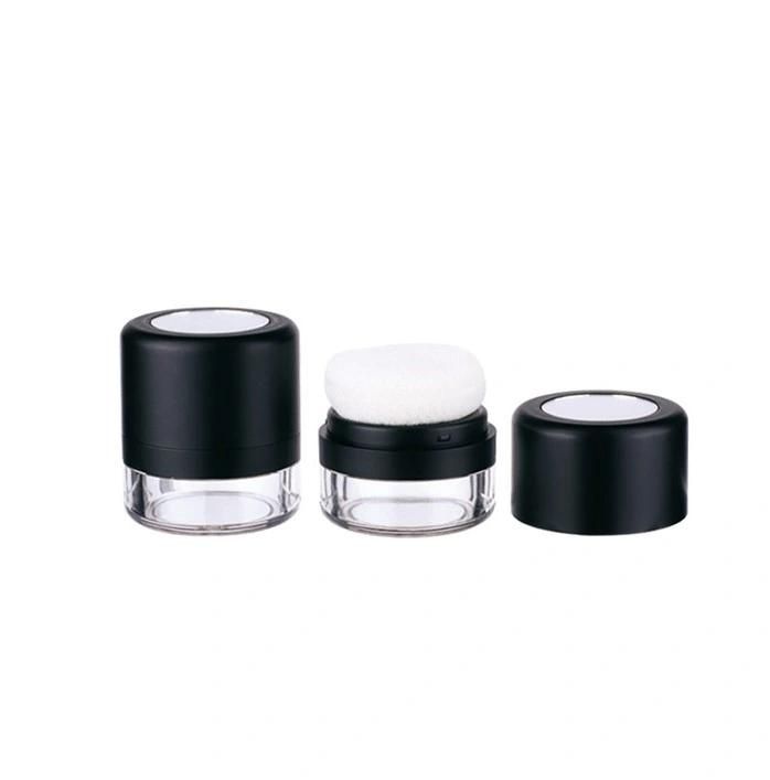 Loose Powder Case with Powder Puff Empty Compact Powder Case Plastic Cosmetic Packaging