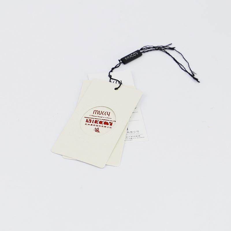 High Quality Custom Logo Rose Red Gold Foil Hang Tag