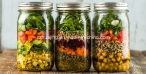 500ml 1000ml Food Storage Glass Mason Jar with Metal Screw Cap