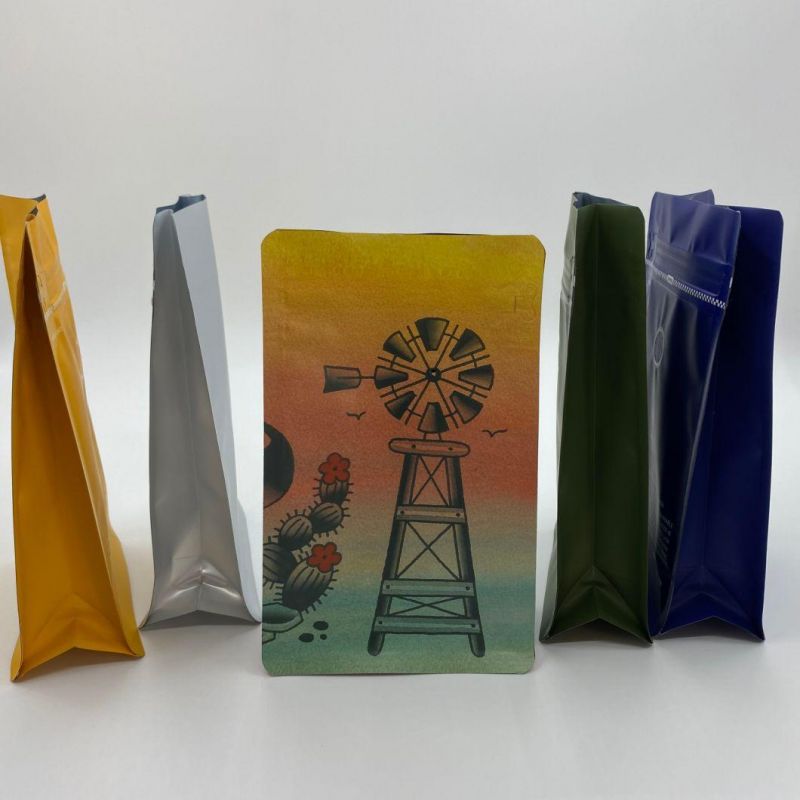 340g Food Packaging Bag Flat Bottom Stand up Pouch